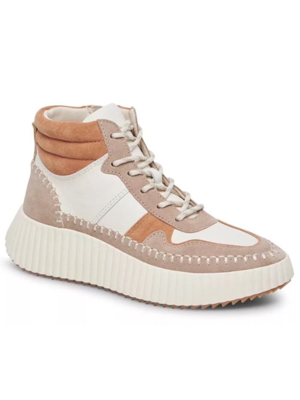 Dolce Vita Taupe Multi Suede Daley High Top Platform Sneaker Shoes Size 9 NIB - Picture 3 of 10